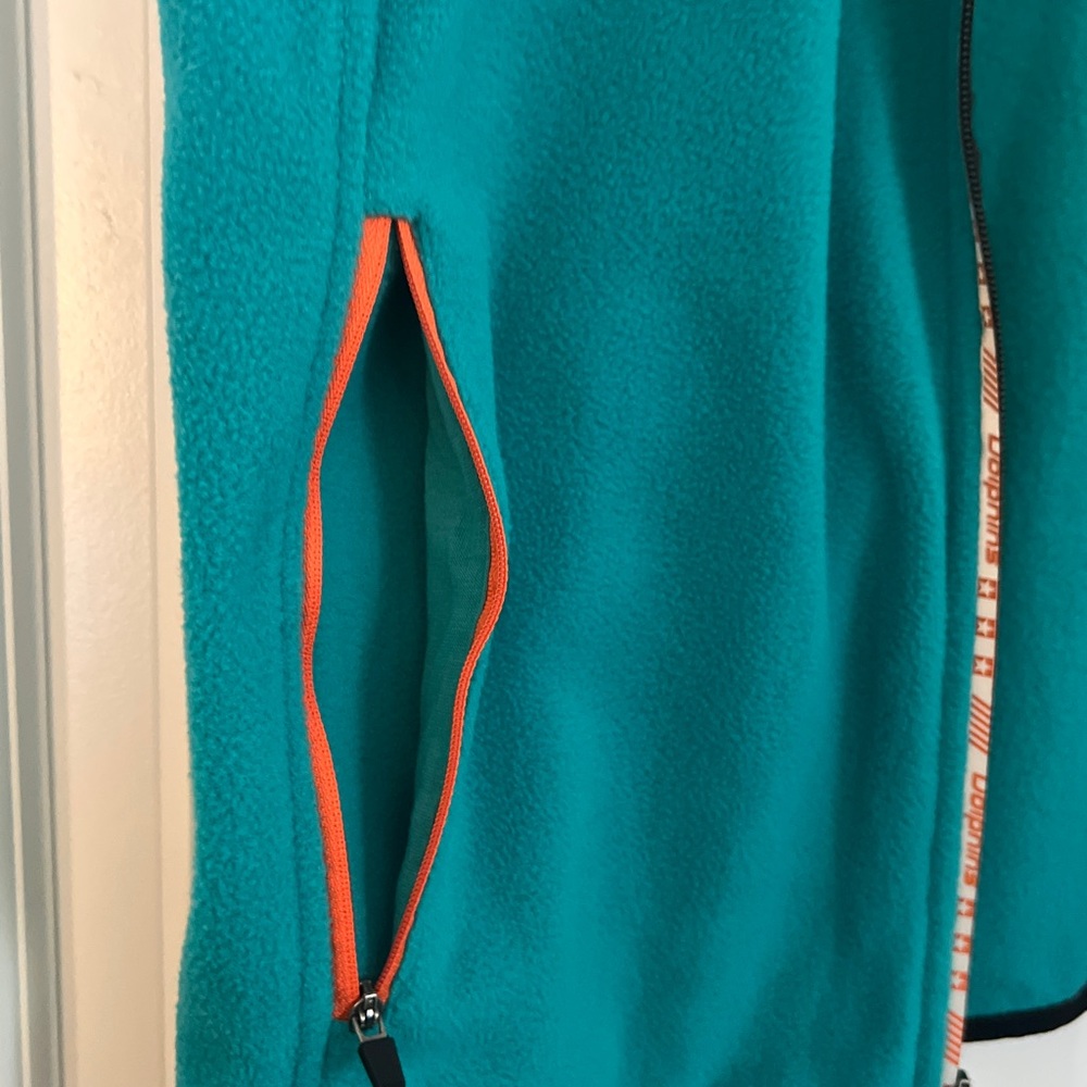 NFL Team Apparel Miami Dolphins Fleece Full Vest Reflective Size Large - Picture 6 of 12